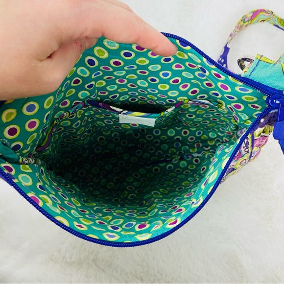 Vera Bradley colorful paisley Hipster Crossbody vibrant Heather pattern - Picture 15 of 16